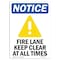 Signmission OSHA Sign, Fire Lane Keep Clear With Symbol, 14in X 10in Rigid Plastic, 10" W, 14" L, Portrait OS-NS-P-1014-V-12617 - alternate 1
